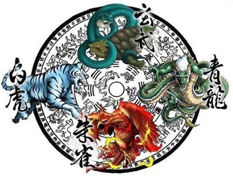 四方位神獸|聖獸:四大神獸青龍、白虎、朱雀、玄武，是中國神話。